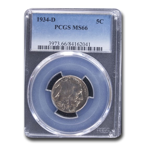 1934-D Buffalo Nickel MS-66 PCGS 1934-D Buffalo Nickel MS-66 PCGS
